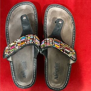 Alegria Women’s Beaded Black Sandals